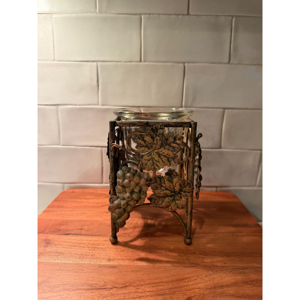 Cedar Creek Collections Glass Wire Candleholder GL160-KPG